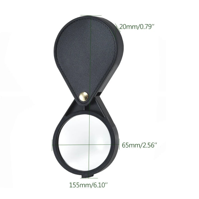 10x Magnification Folding Pocket Magnifying Glass