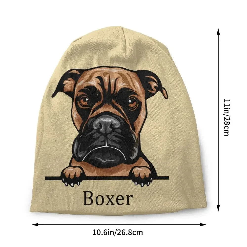 Boxer Dog Reversible Beanie Hat