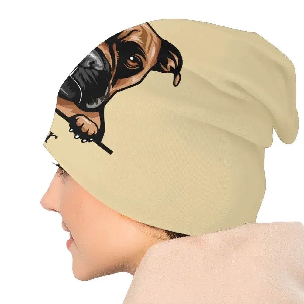 Boxer Dog Reversible Beanie Hat
