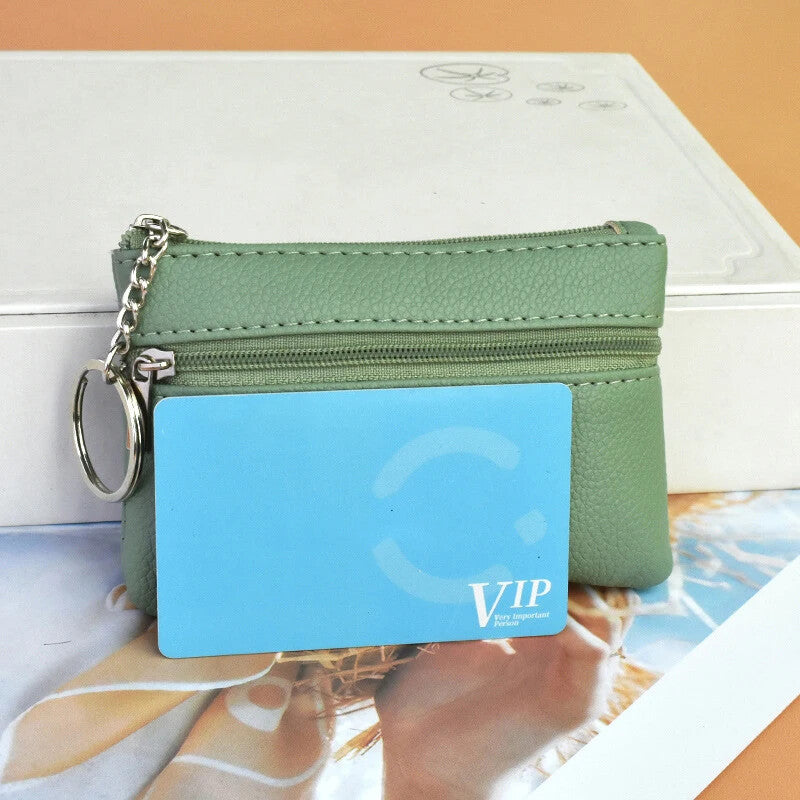 Ladies Soft Small Coin Purse with Keyring