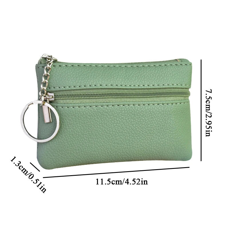 Ladies Soft Small Coin Purse with Keyring
