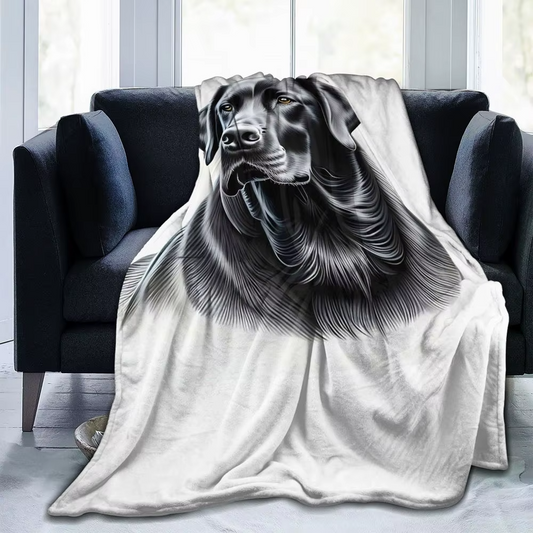 Black Labrador Sofa Throw / Bed topper / Blanket / Dog Couch Blanket