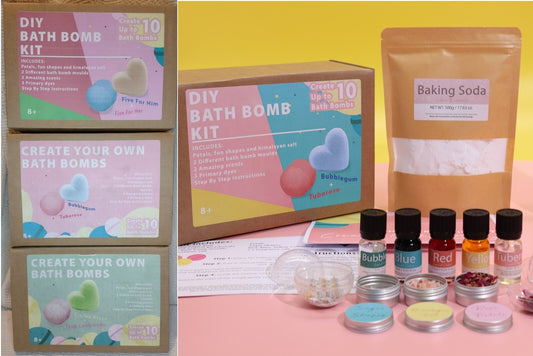 Large DIY Scented Bath Bomb Craft Making Kit with moulds