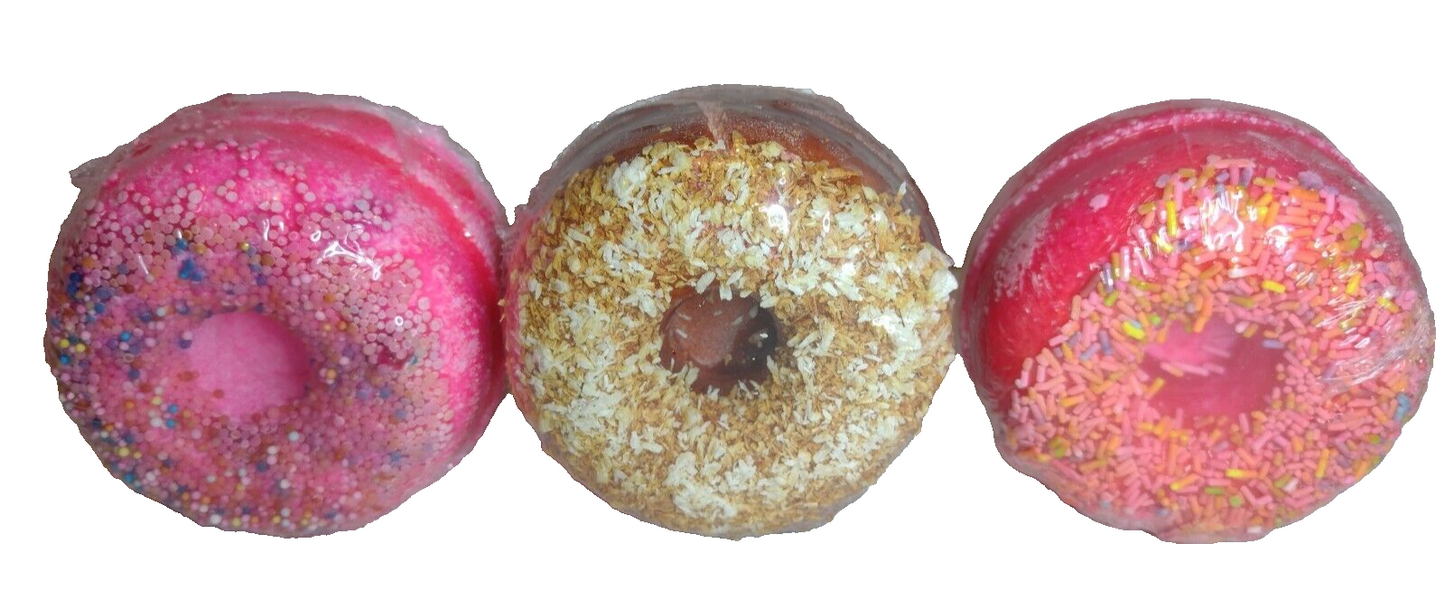 6 Pack 180g Jumbo Doughnut Bath Bombs Set in a gift bag