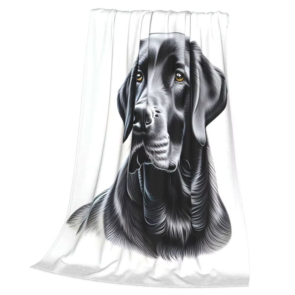 Black Labrador Sofa Throw / Bed topper / Blanket / Dog Couch Blanket