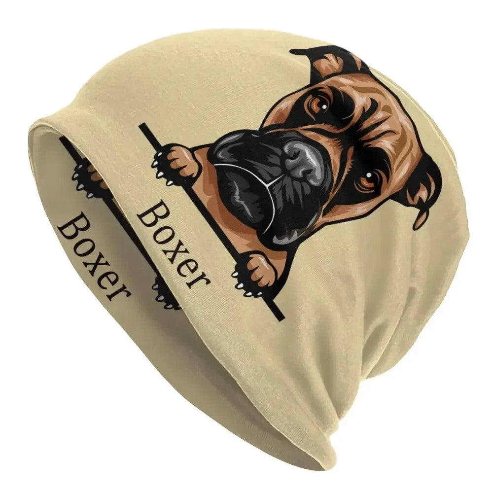 Boxer Dog Reversible Beanie Hat